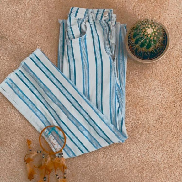 H&M Pants - Blue and white stripped H&M pants